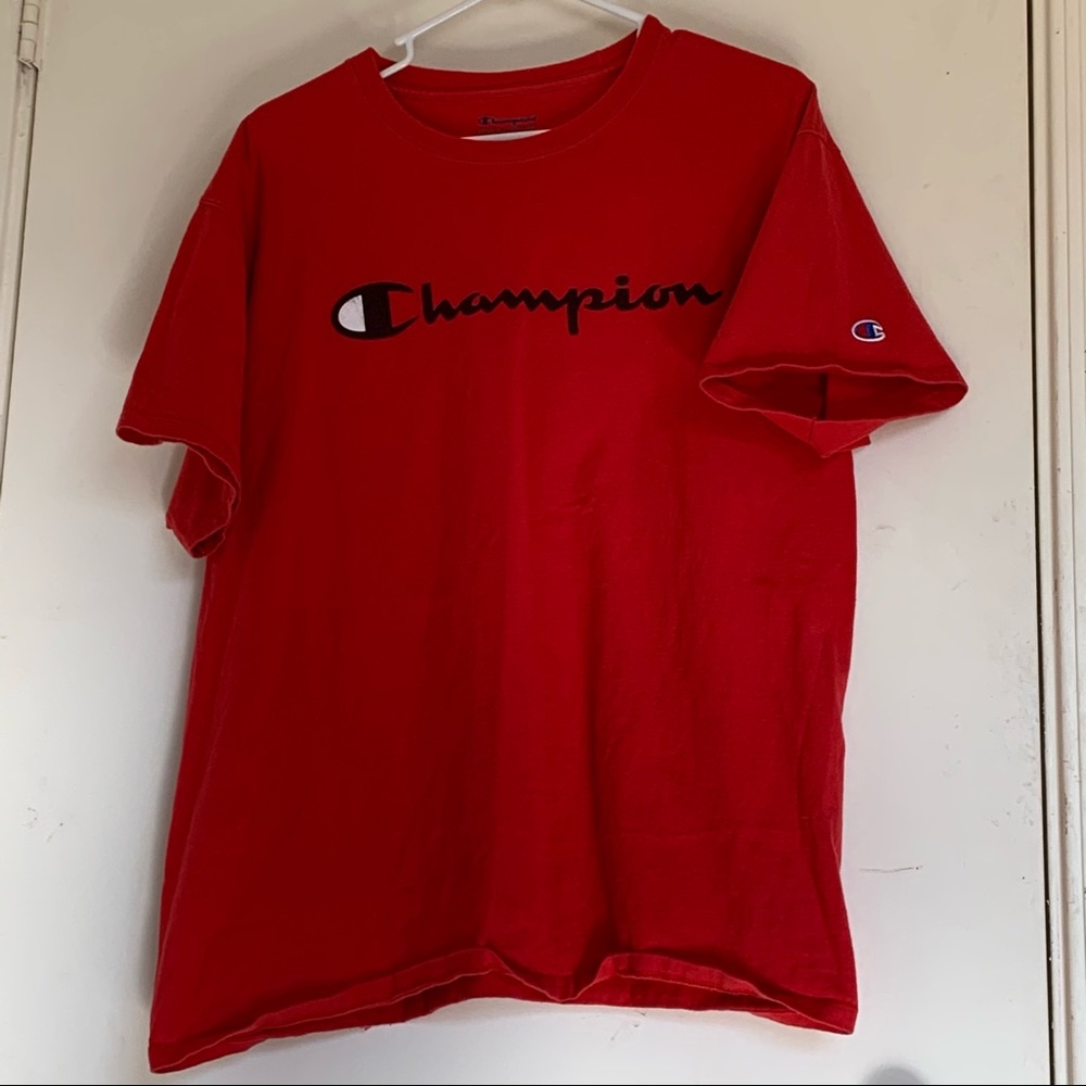 Champion tee w/ embroidered champion patch